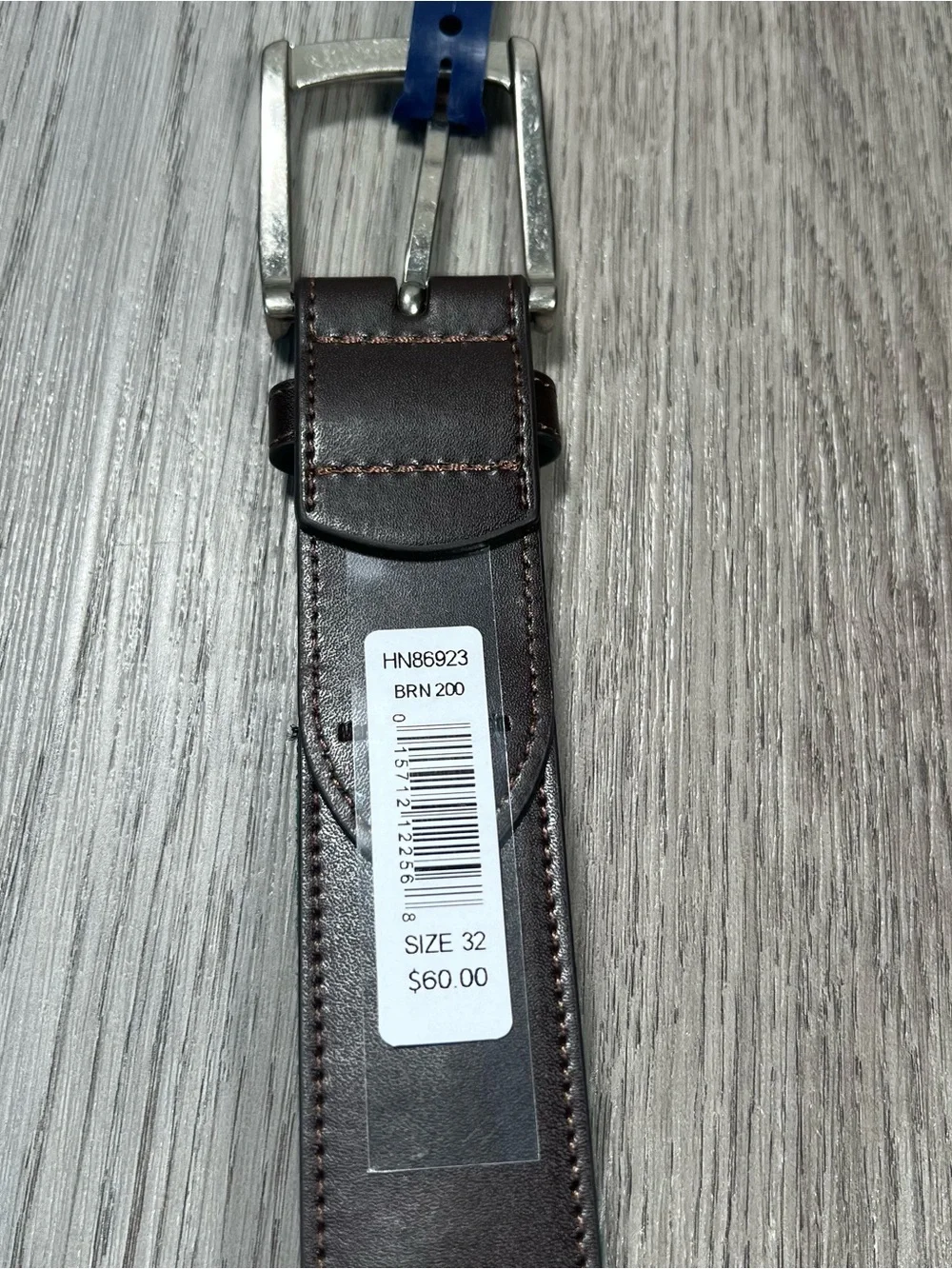 New Penguin Men's Needlepoint Brown Leather Belt Green Ducks Size 32 Golf Preppy